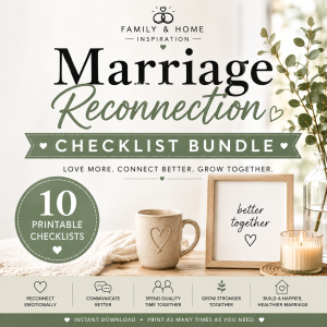 Marriage Reconnection Checklist Bundle